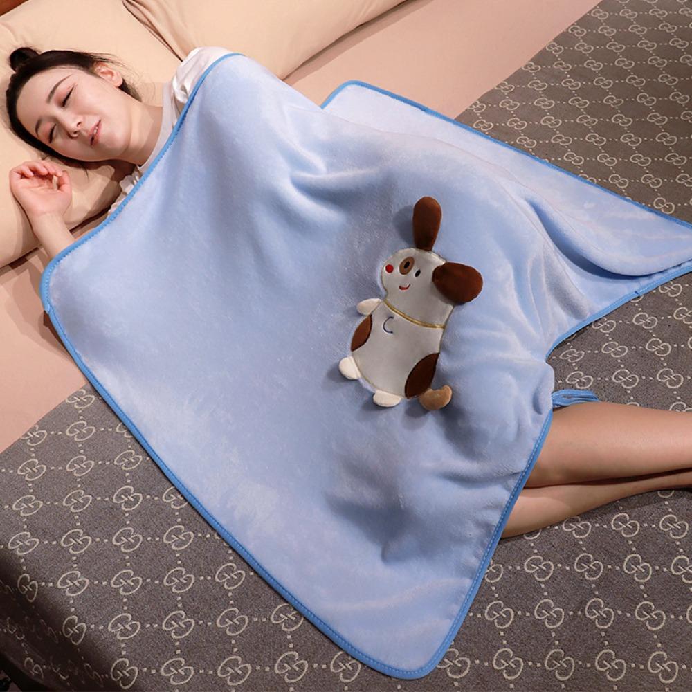 Skin-friendly Cartoon Animal Newborn Blanket Space-saving Nap Pillow Children Gift