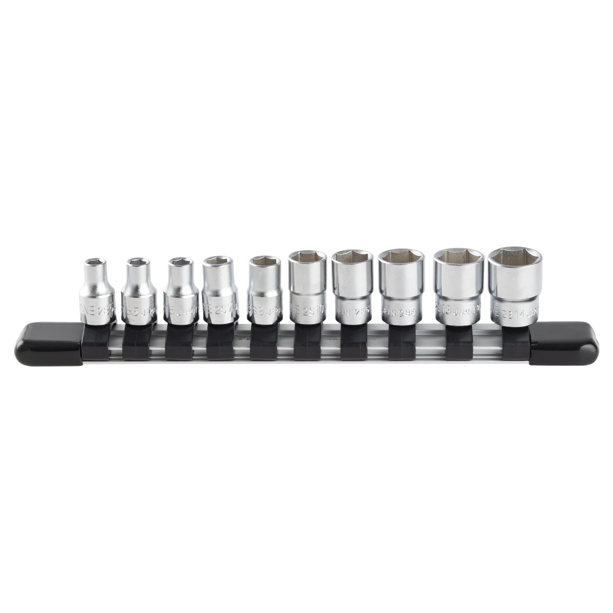 

TONE HS210 6.35mm (1/4 ) Drive Socket Set (Hexagonal with Holder), 10 Pieces