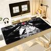 Gaming Mouse PadLarge Desk Mat AntislipStitched Edges Black and White Sketch Anime Boy  Tech Print Keyboard Mat for Gamers