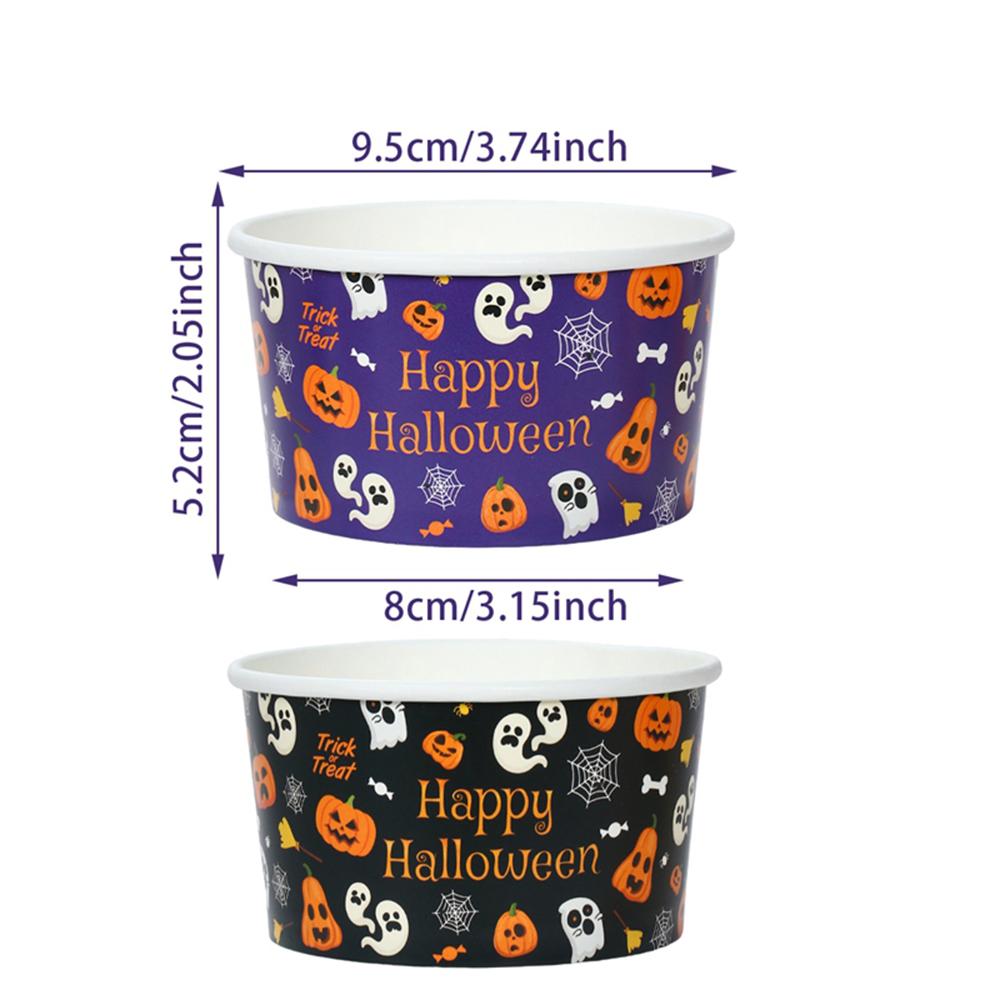Halloween Kürbis Geist Papier Snack Dessert Becher Schüssel Geschirr für Halloween Motto Party Dekoration Zubehör