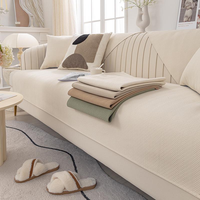 Uniwersalna narzuta na sofę ręcznik tkanina szenilowa jednokolorowa poduszka na sofę do salonu antypoślizgowa poduszka na sofę podłokietnik oparcie na oparcie