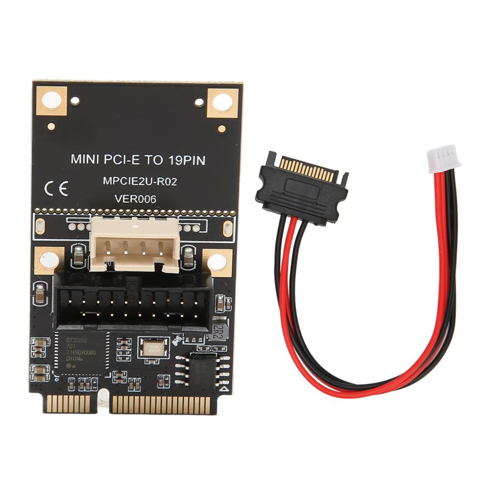 Mini PCIE to USB3.2 GEN1 Front 19Pin Expansion Card 5Gbps USB Hot Swap Expansion Card for Windows