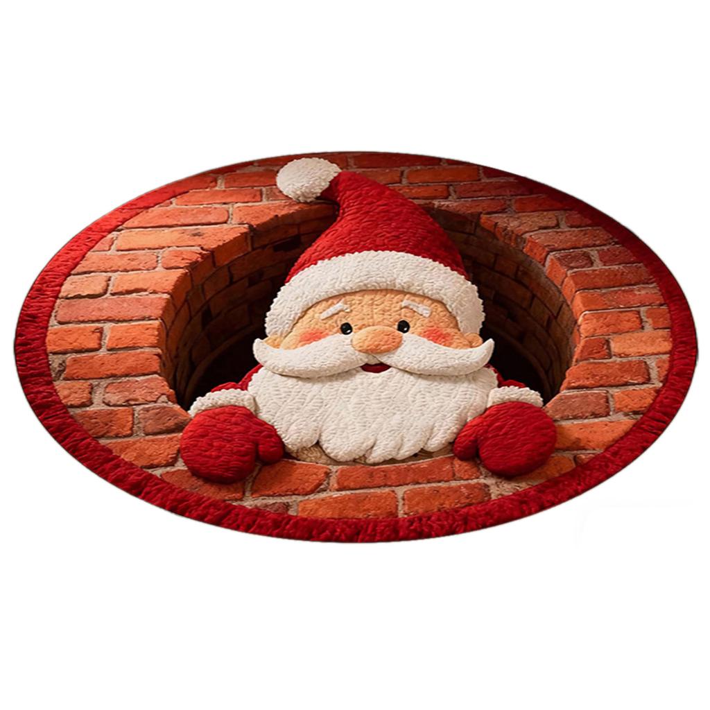 160cm Xmas Rug,Christmas Carpet Door Merry Christmas Mat Festival Santa Home Decorations Home 2025 Navidad Xmas Ornament