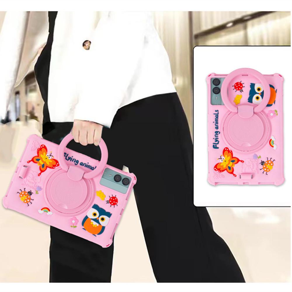 360 Drehbar Cartoon Weiche Silikonhülle Für Doogee T30 Pro T30SE 11'' Kinder Tablet Ständerhülle Mit Stiftschlaufe