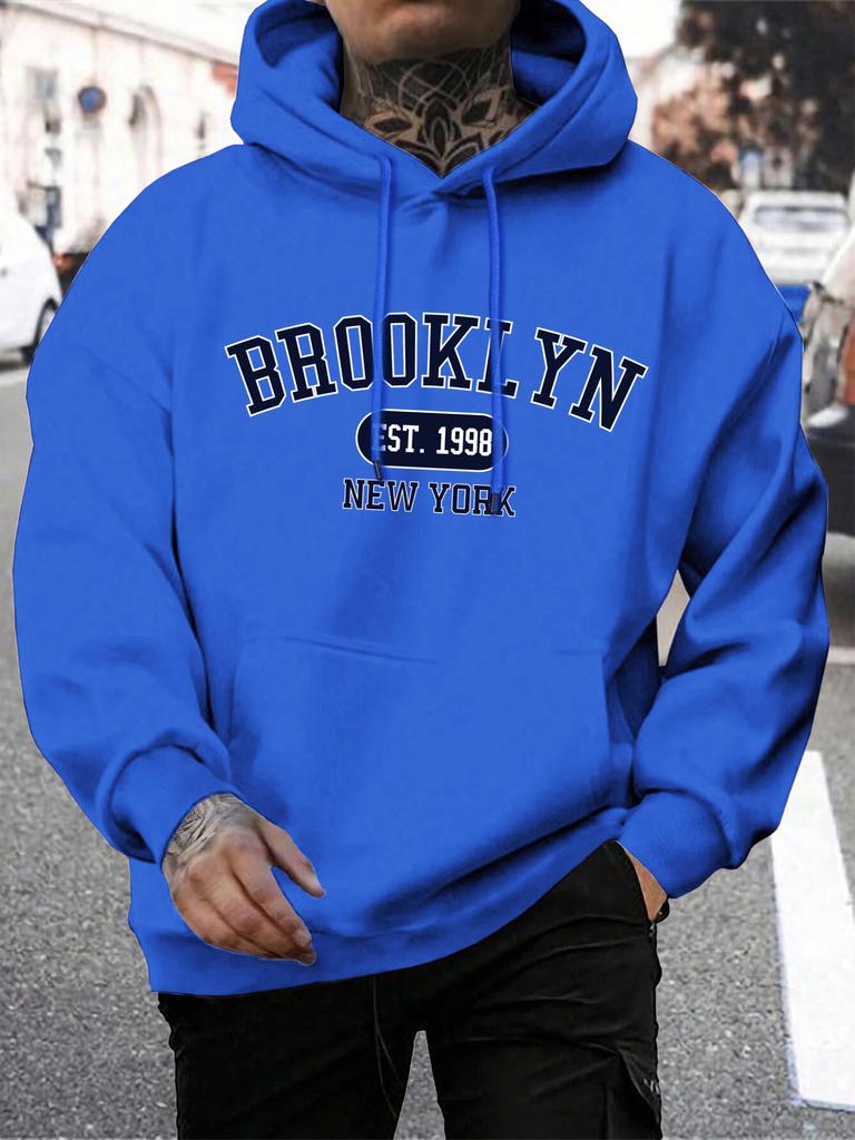 2025Brooklyn Est 1998 Nouveau Sweat à Capuche Oversize Automne Confortable York Impression Hommes Sweat à Capuche Harajuku Sweat à Col Rond Mode Survêtement