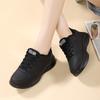 Spring and Autumn Black Sports Shoes, Waterproof and Non-slip Leather Surface, Ultra-light Soft Sole, Long Standing, Not Tired Feet, Large Size Shoes