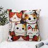 Maneki Neko Cat Lucky Cat Pillowcase Soft Polyester Cushion Cover Decor Pillow Case Cover Bedroom Wholesale