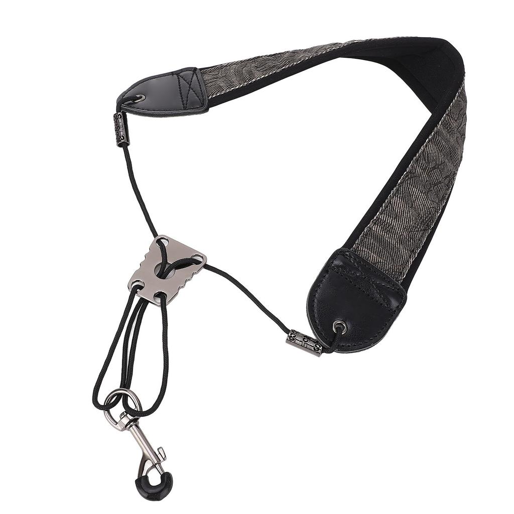 Saxophone Neck Strap Metal Cotton Adjustable Sax Neck Harness for Soprano Alto Tenor Saxophones