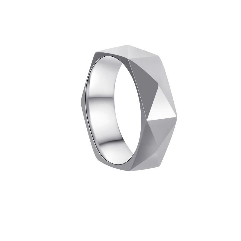 Fashion Rhomb Titanium Steel Ring, Men's Simple Hip Hop Trend Stainless Steel Ring, Men's And Women's Rings Jewelry Gift
