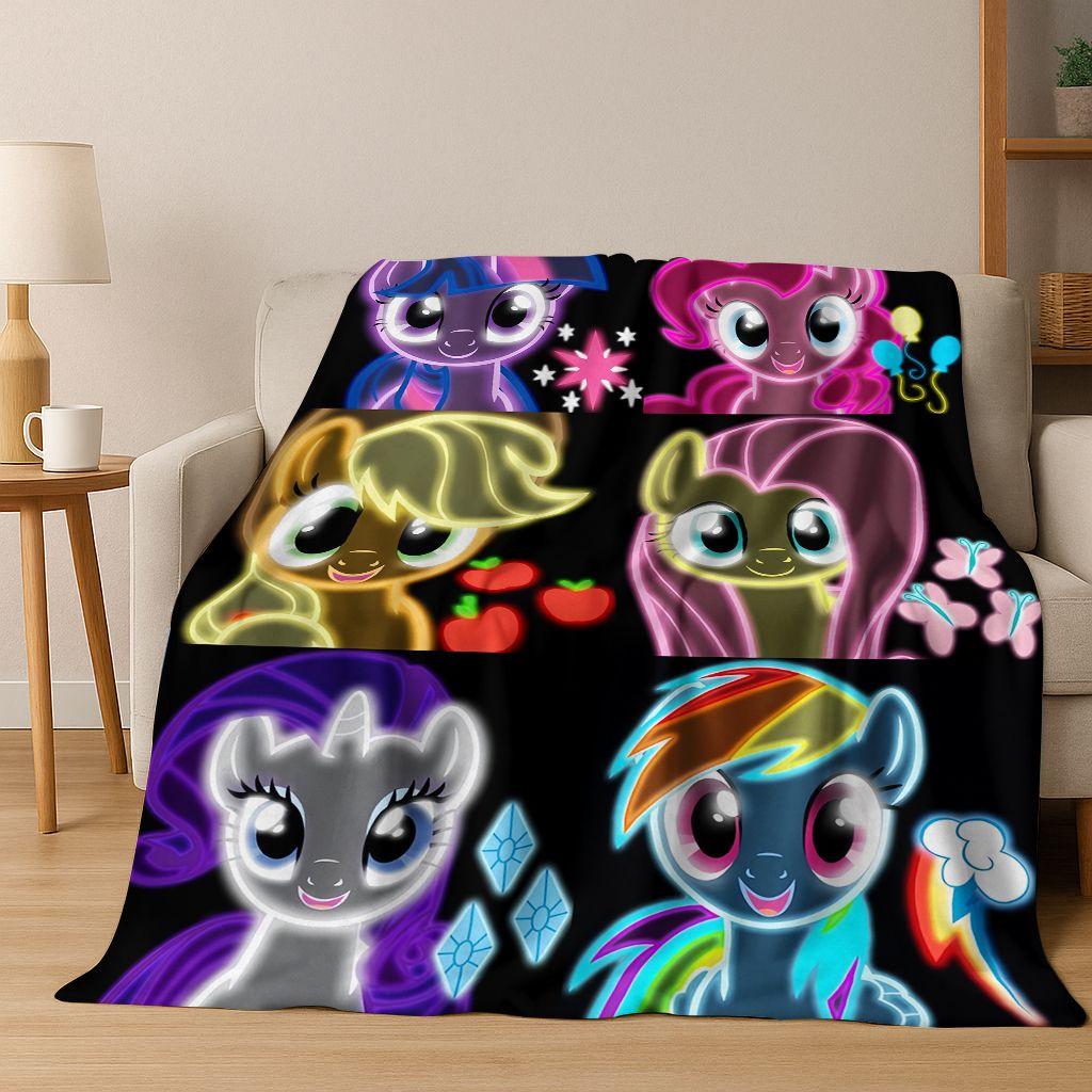 26 Style My Little Pony Unicorn Cartoon Flannel Blanket,Warm and Cozy Soft Throw Blanket for Home Bedroom Bed Sofa Cover Kids