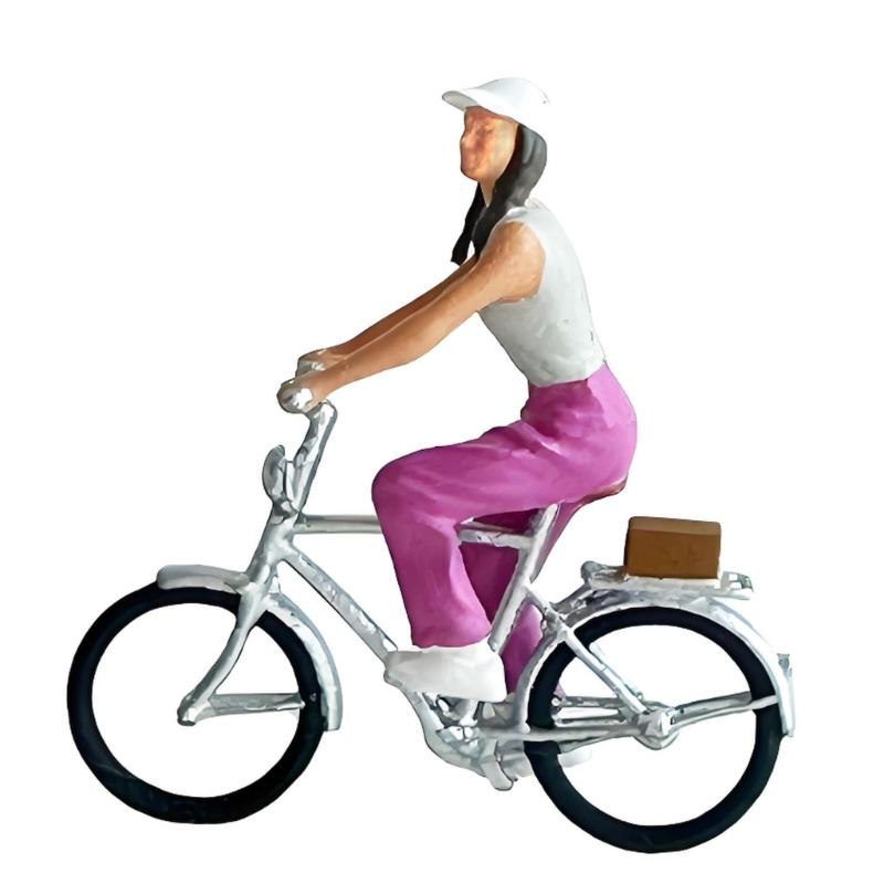 Handgefertigtes 1/64 Radfahrer-Figurenset Mit Realistischen Posen Detailliertes Miniatur-Radfahrer-Ornament Für DIY-Szenenbau