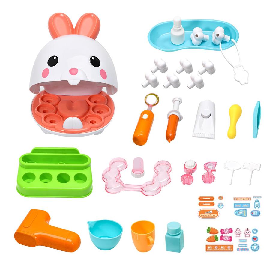 

Kids Dentist Role Play Toy – Bunny Teeth Game with Dental Tools, Educational Pretend Play, Fun Interactive Gift