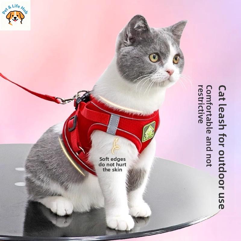 Cat leash anti-break free vest type Internet celebrity walking cat rope going out special cat chain pet chest strap pet supplies