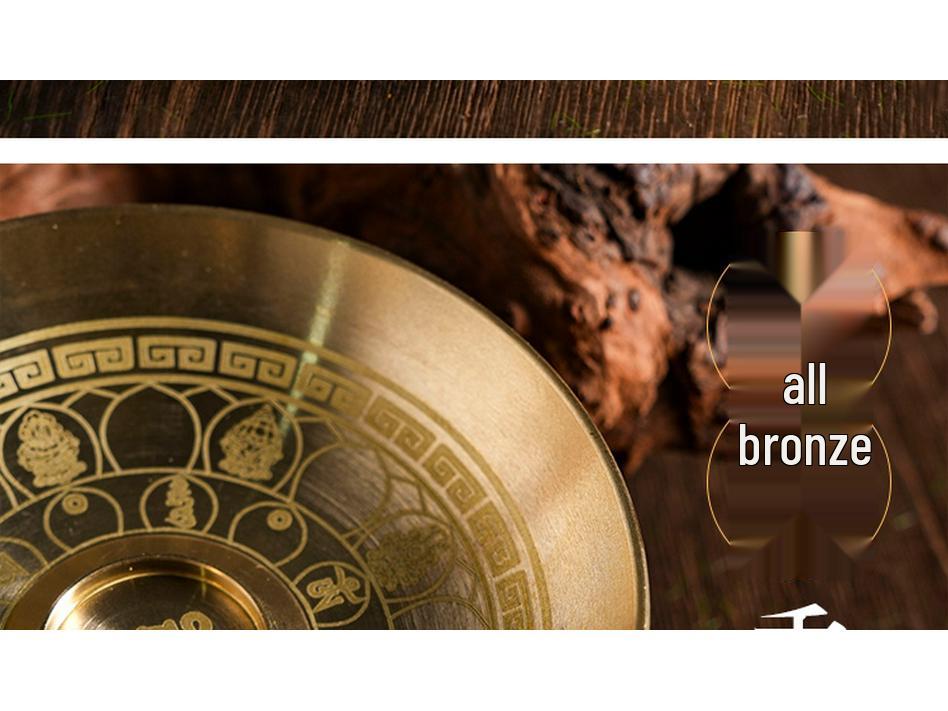Brass Zen Incense Holder - Nine-Hole Copper Plate for Household Offerings
