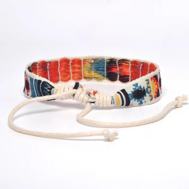 Bohemia Weave Rope Friendship Bracelets For Woman Men Cotton Handmade Charm Bracelet & Bangles Ethnic Jewelry Gifts