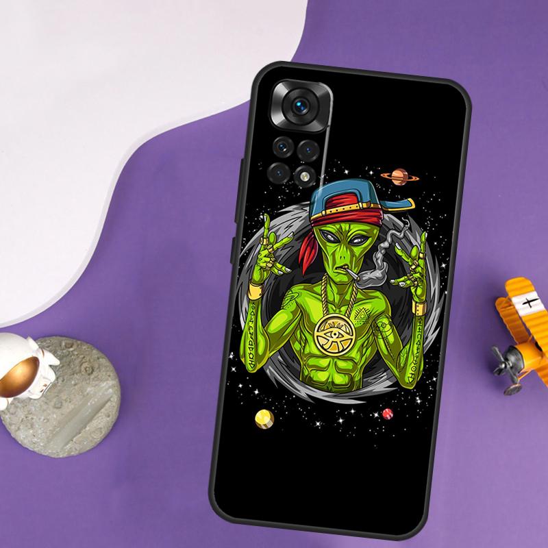 Space Alien Magic Case For Xiaomi Redmi Note 13 Pro 14 12 9 10 11 Pro 10S 11S 12S Redmi 13C 14C 10C 12C Cover