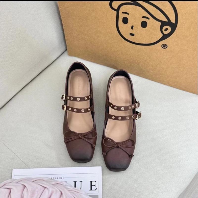 Inner Height Increase Small Retro Small Leather Shoes Women's New Spring and Summer Single Shoes Mary Jane Shoes