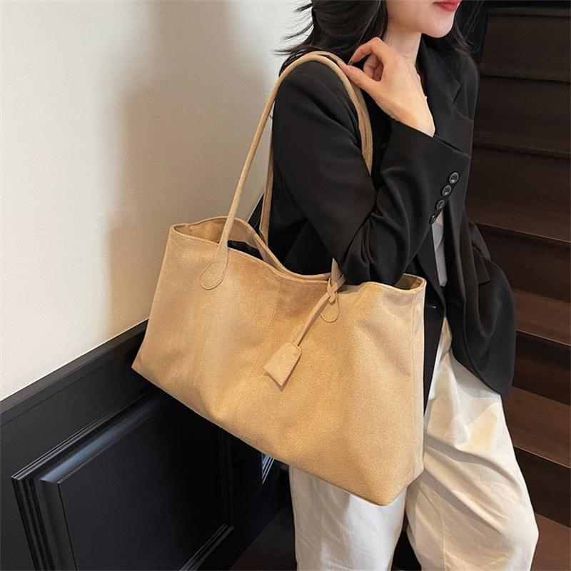 Yogodlns Women Vintage Tote Bag Solid Color Shoulder Bag Large Capacity Handbag Commute Satchel Bag for Work Travel Shopping