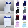 Spandex Stretch Chair Sashes Universal Fit Elastic Chair Ties Anti Slip Buckle Slider Wedding Chair Bows