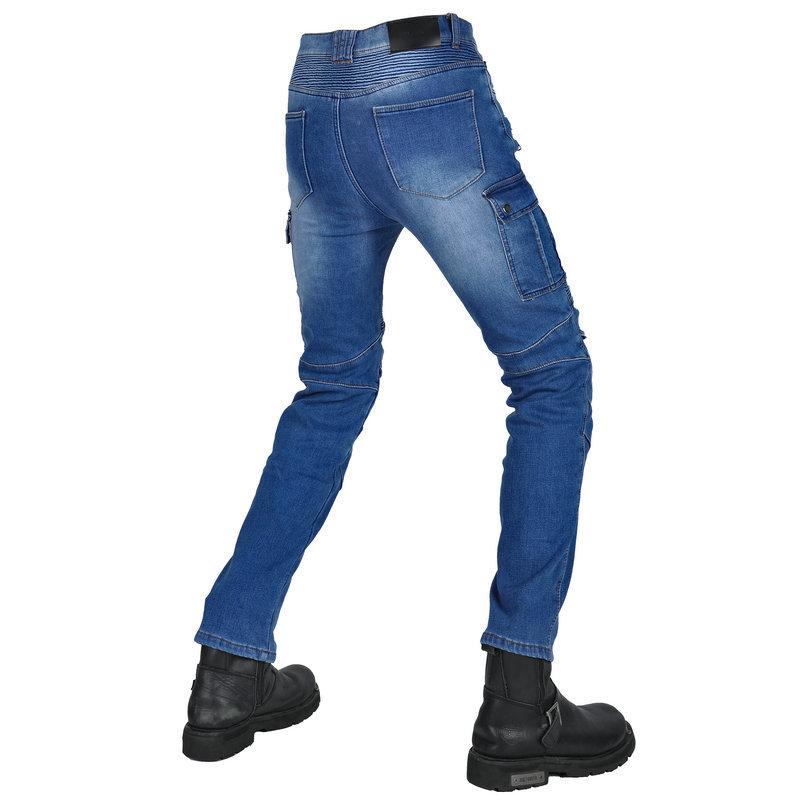 Motorcycle jeans men's, motorcycle cycling pants winter velvet warm racing anti-drop pants