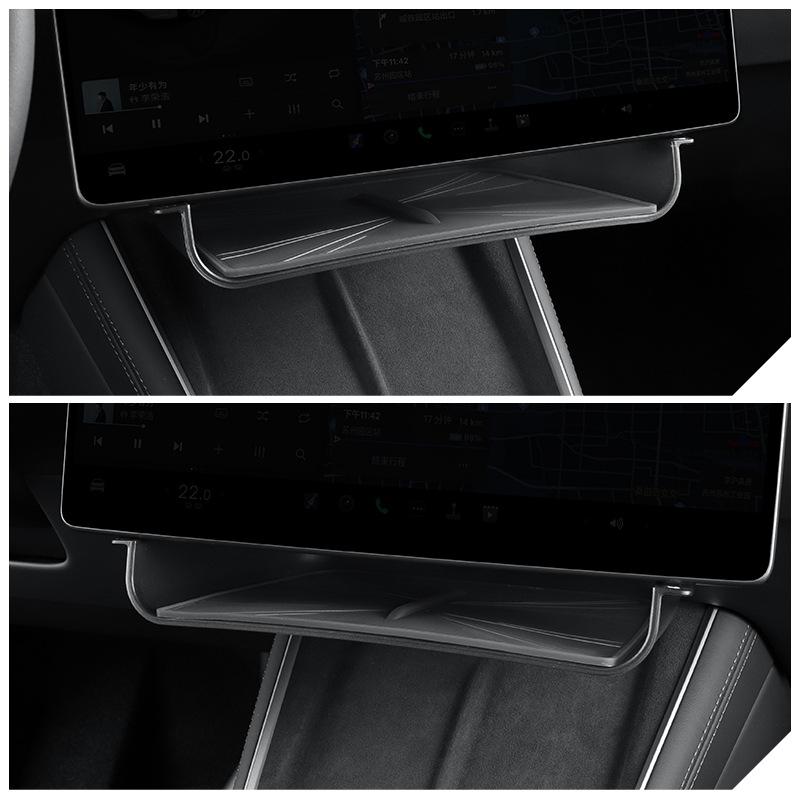 for Tesla Model Y Juniper 2025 Launch Model 3 Highland 2024 Hidden Storage Box Car Under-Screen Display Hanging Organizer Tray