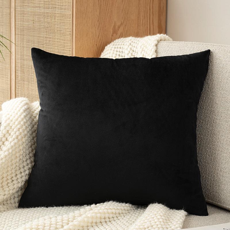 Niebieska poszewka na poduszkę do sofy z chenille - Nowoczesna minimalistyczna poduszka do salonu, sypialni lub jako zagłówek łóżka