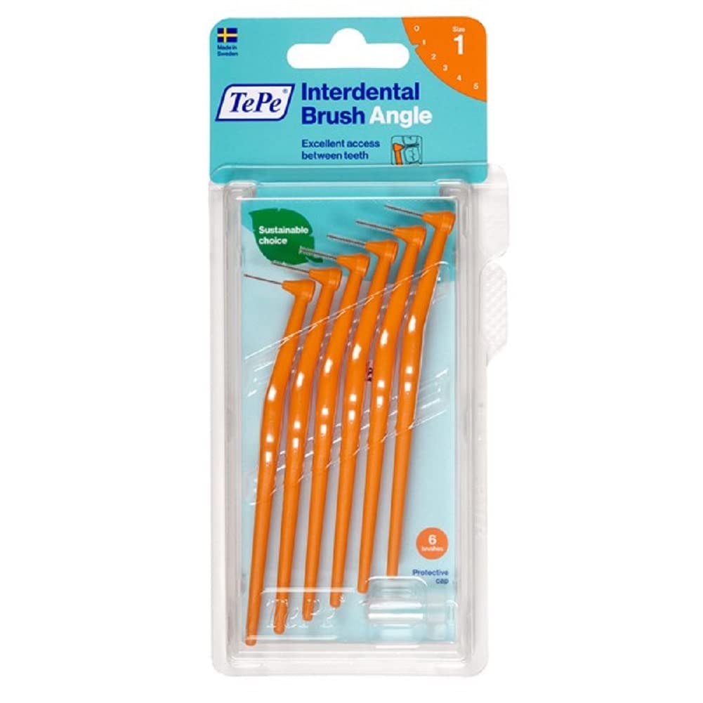 

Tepe Angle Interdental 6 1 Оранжевая щетка, шт., колпачок, (0.45mm)
