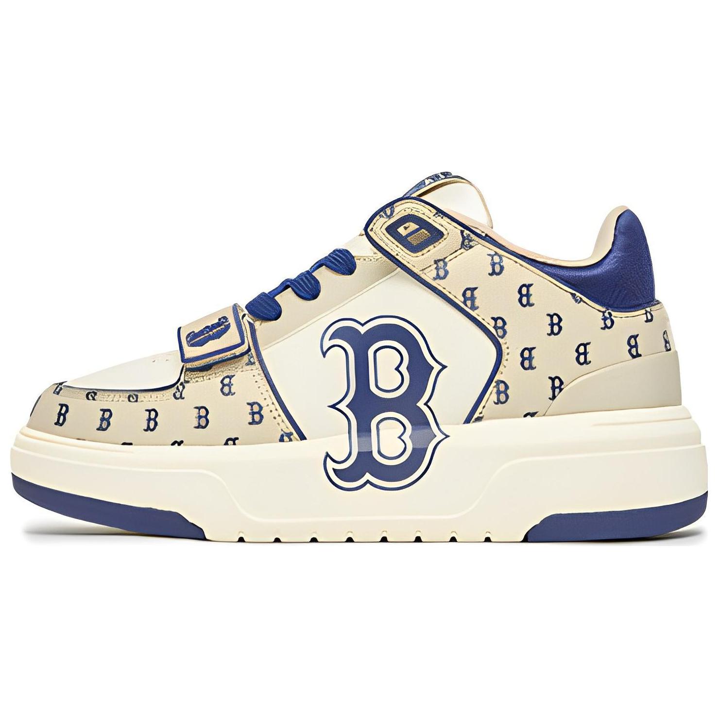 

New MLB Chunky Liner Basic Mid Top Skateboard Shoes Unisex Brown White Blue 3ASXLM13N-43BGL 40.5