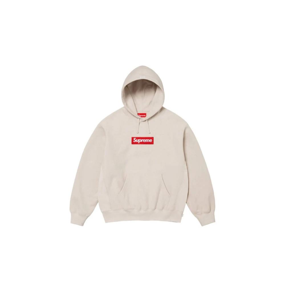 Hoodie Supreme Box Logo FW24 Stone