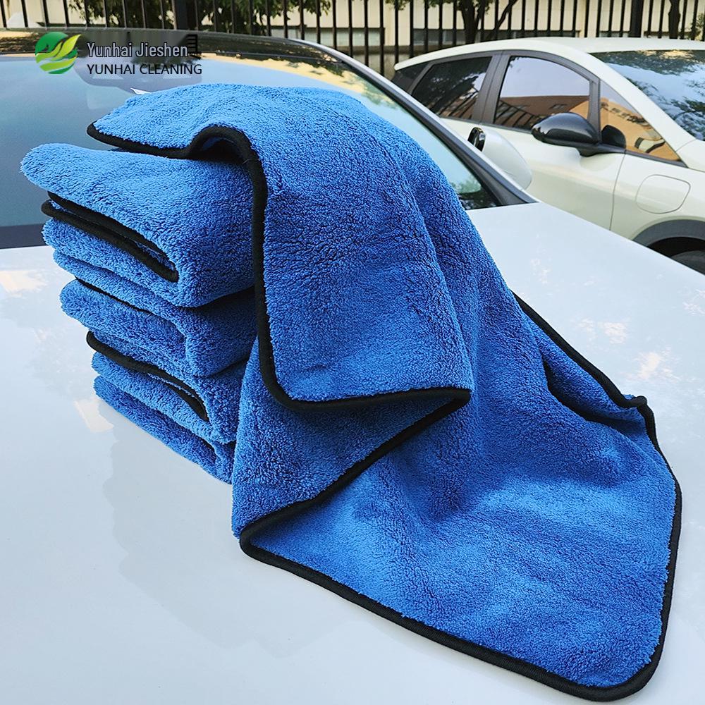 Super Absorbent Coral Fleece Car Drying Towel - Thick, High-Density Cleaning Cloth