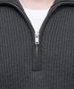MUSINSA STANDARD Relaxed Ribbed Half Zip Knit [Gray]