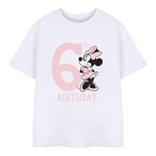 Disney Childrens/Kids Minnie Mouse 6th Birthday T-Shirt