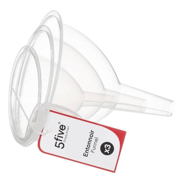 5five - lot de 3 entonnoirs en plastique