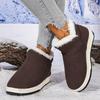 Damen Herbst Winter Warme Baumwollschuhe Lässig Dick Plüsch Slip On Schneestiefel Frau Leicht Rutschfest Knöchel Botas Mujer 2025