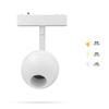 White Track Sphere Spotlight 10W Q80 for SLIM TRACK and FiberFLEX Tracks 48VDC 3CCT 3000K, 4000K, 5700K