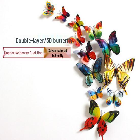 

3D Butterfly Wall Stickers: Self-Adhesive Decor for Bedroom & Wedding Rooms