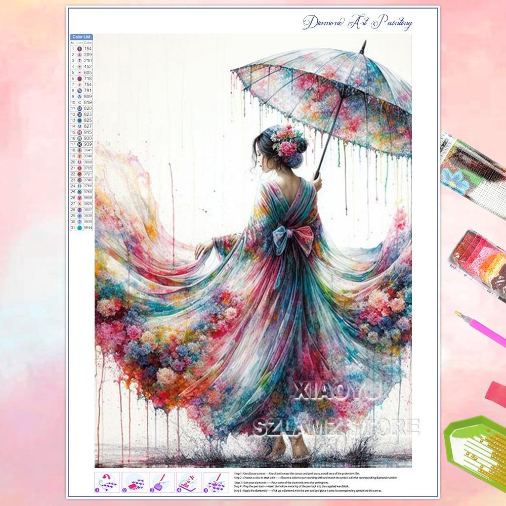 5D DIY Diamond Painting Dancing Beautiful Girl Full Square/Round Diamond Mosaic Embroidery Home Decor Handmade Gifts