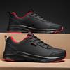 TUINANLE Schwarze Schuhe für Herren, atmungsaktive Laufschuhe, leichte Schnürschuhe, lässige Plateau-Sneakers für Herren