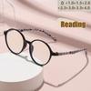 Ultra Light Contrast Color Glasses Frames Fashion Retro Round Anti Blue Light Reading Glasses 9653 1