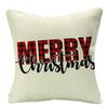 Christmas Cushion Cover Xmas Decorative Farmhouse Buffalo Check Pillowcase Holiday Party Decor Pillow Cover for Living Room Seat