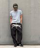 AMOU Bone Horse Sweat Pants Black