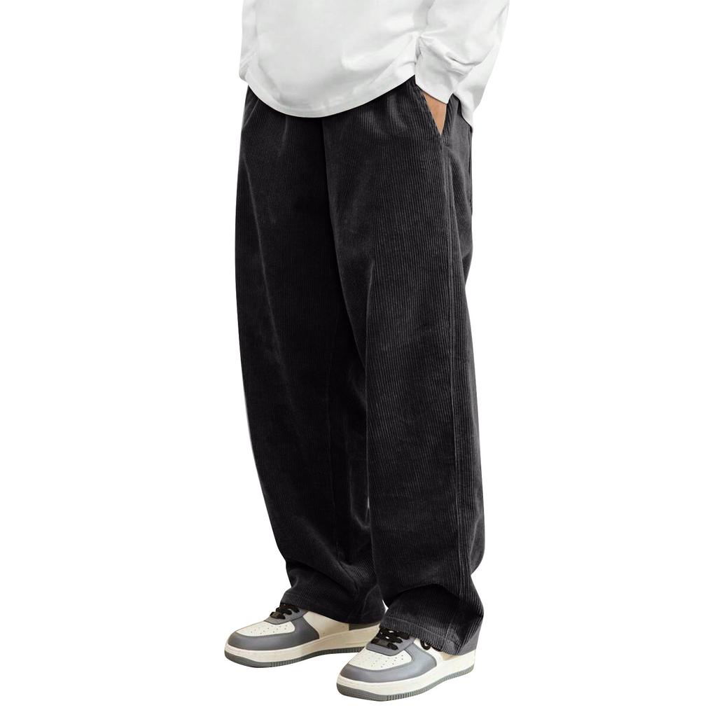 Men's Solid Color Corduroy Trousers Men's Casual Fashion Trousers