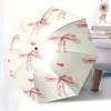 Ombrello pieghevole automatico con fiocchi rosa, design semplice a otto stecche, motivo a colori vivaci, telaio in ferro resistente, ideale per viaggi e attività all'aperto, spiaggia