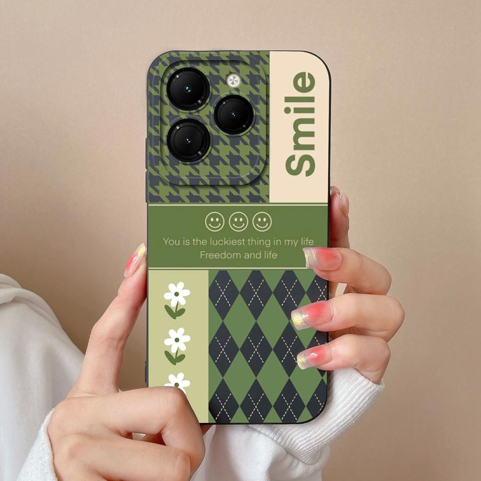 Etui na telefon do Infinix Zero 30 Hot 40 Note 40 Pro+ GT 20 Pro Itel RS4 4G Modny wzór w kratkę Wysokiej jakości silikonowy miękki antypoślizgowy luksusowy pokrowiec