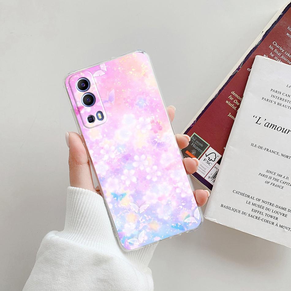 For Vivo Y72 5G Case V2041 Silicone Soft Transparent TPU Phone Cover For Vivo Y52 vivoY72 Y 72 52 5G Case Funda Protective Coque