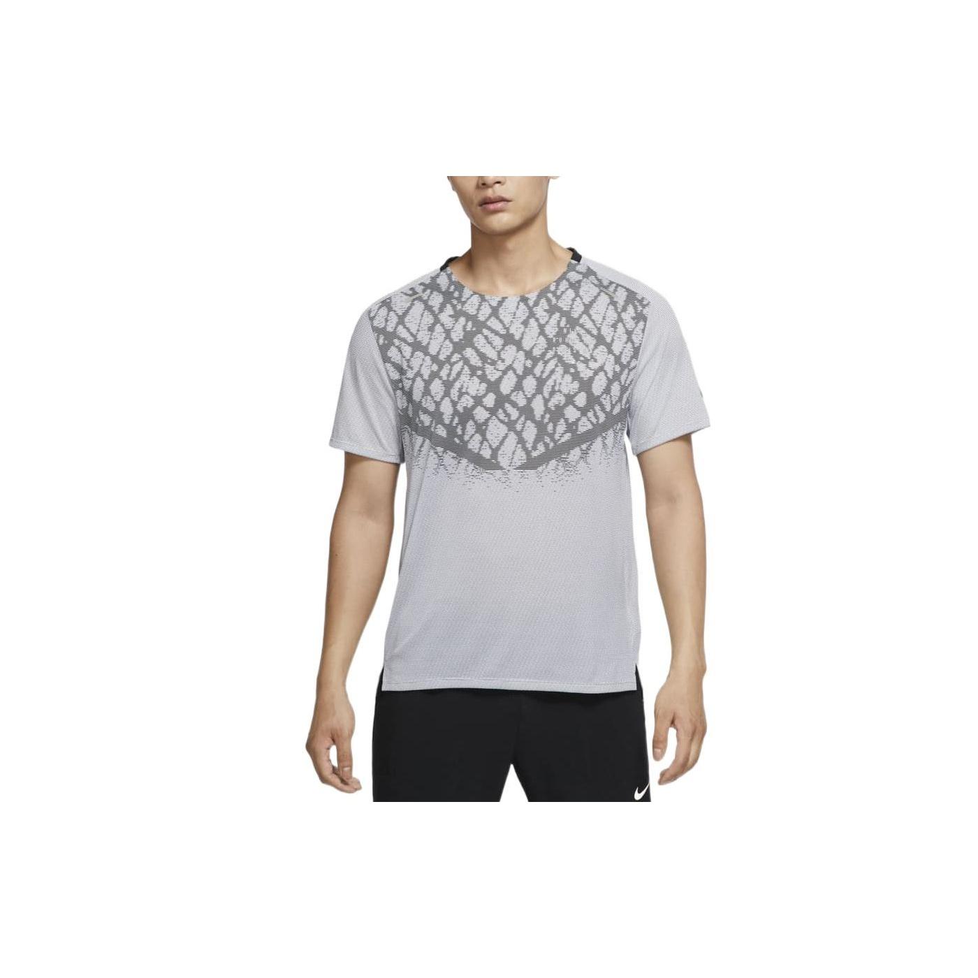 Nike Dri-FIT ADV Run Division Techknit Reflective Design Running Short Sleeve Gray Men s DQ4779-014 S
