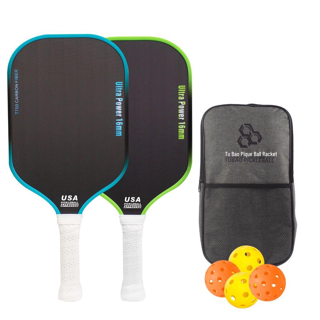 Pickleball Paddle Set - T700 Carbon Fiber with Matte Finish