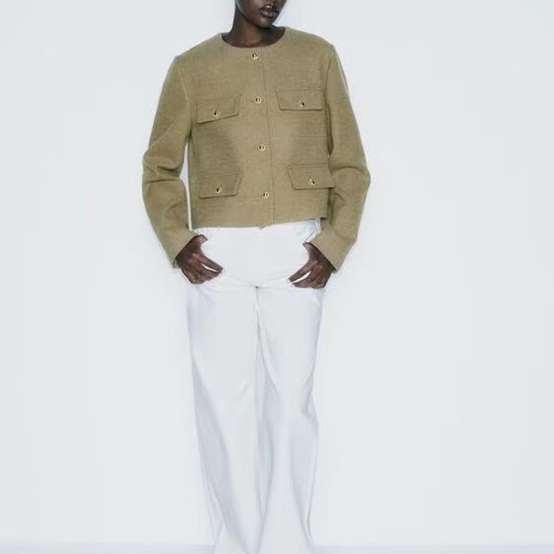 ZA Fall and Winter New Women's Wear ZR Fashion Style Fashion Flip Cover Short Suit Outwear 3046278 800