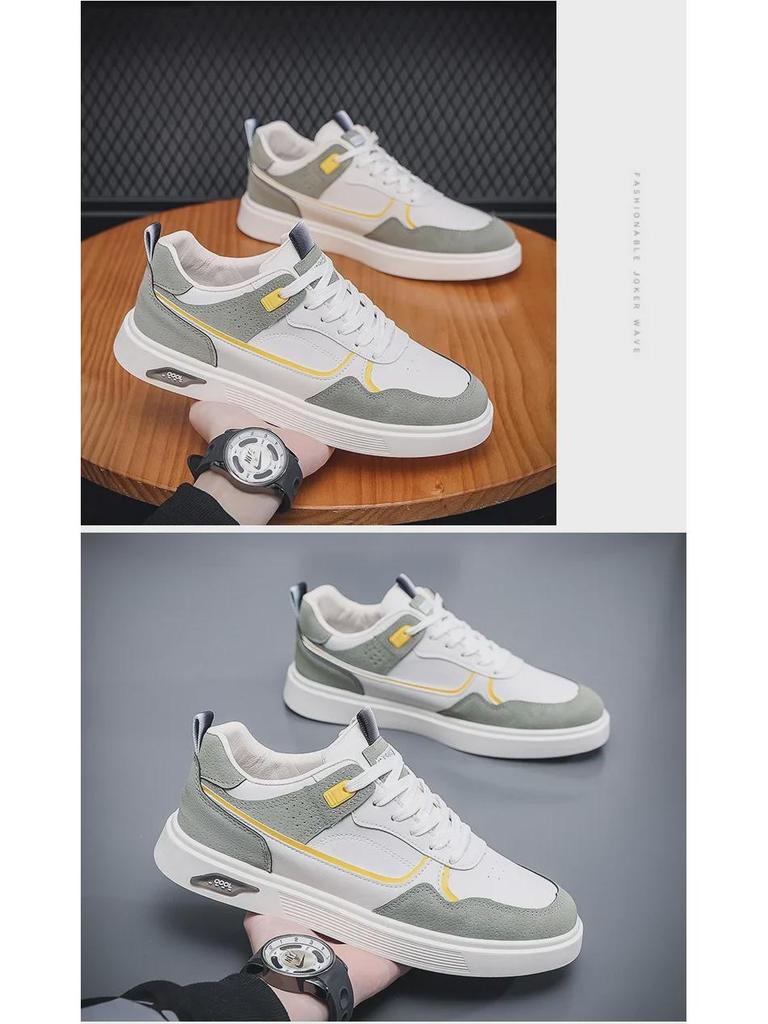 2024 Trendy weiße Sneaker für Herren: Jugendliche, atmungsaktive, lässige und sportliche Sommermode-Schuhe