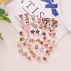 20 Pairs Of Girls Clip On Earrings Kids Cute Flower Earring Princess Dress Up
